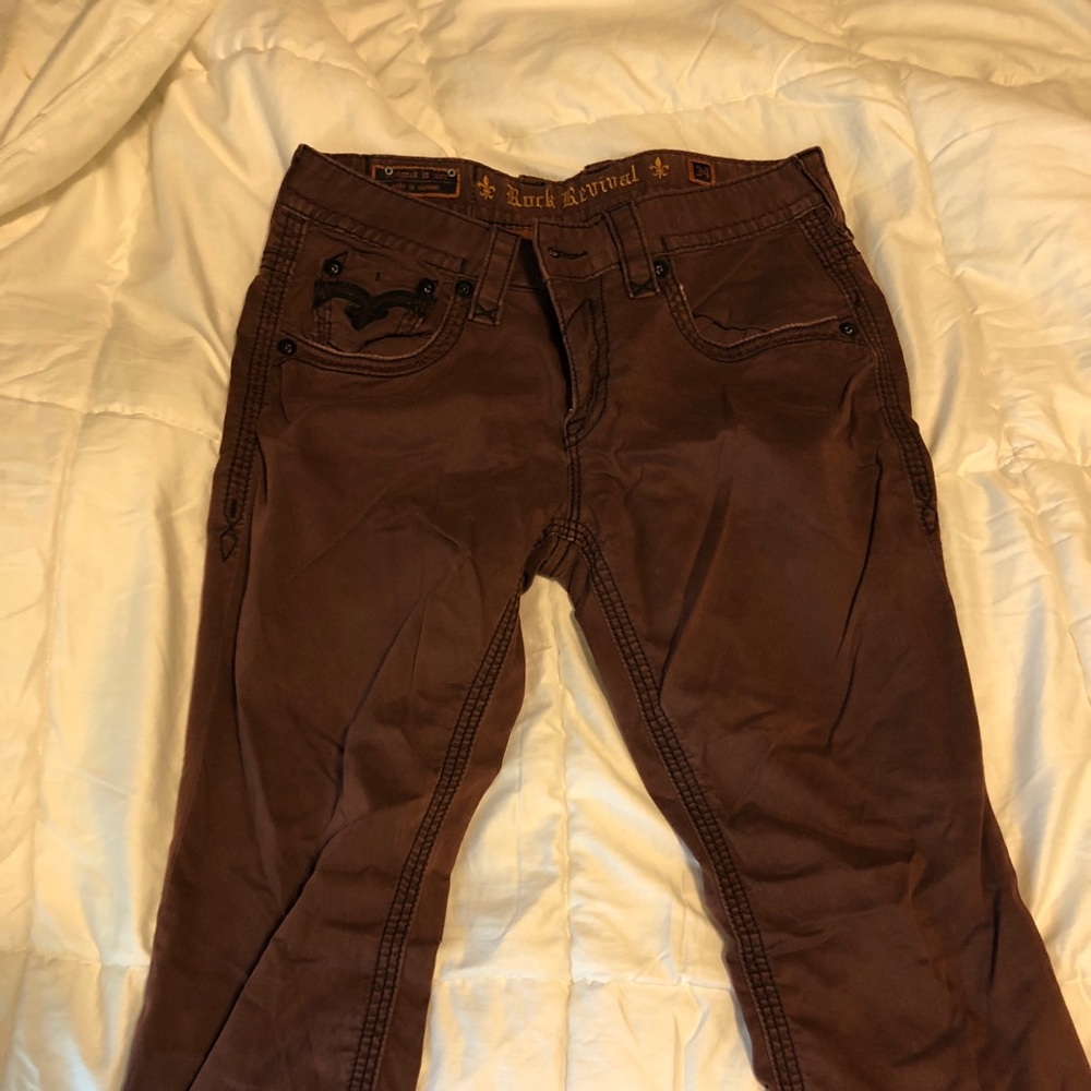 Rock Revival Burgundy Pants